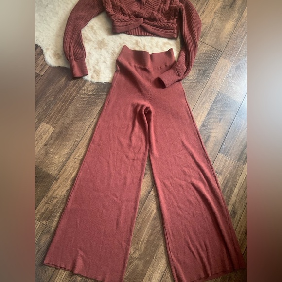 Free People Emilie Sweater Set in
Cherry Cola NWT $168 casual revolve fall knit - Picture 6 of 12